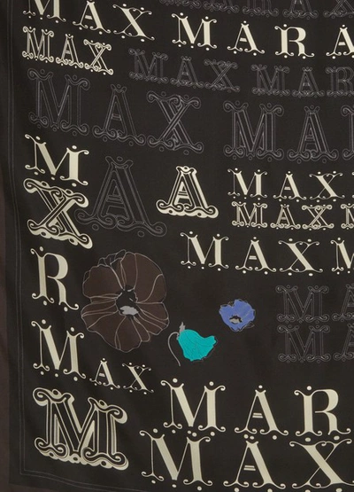 Shop Max Mara Silk Scarf In Black