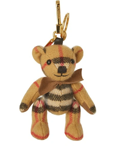 Shop Burberry Thomas Bear Charm In Vintage Check Cashmere