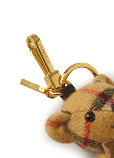 Shop Burberry Thomas Bear Charm In Vintage Check Cashmere