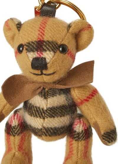 Shop Burberry Thomas Bear Charm In Vintage Check Cashmere