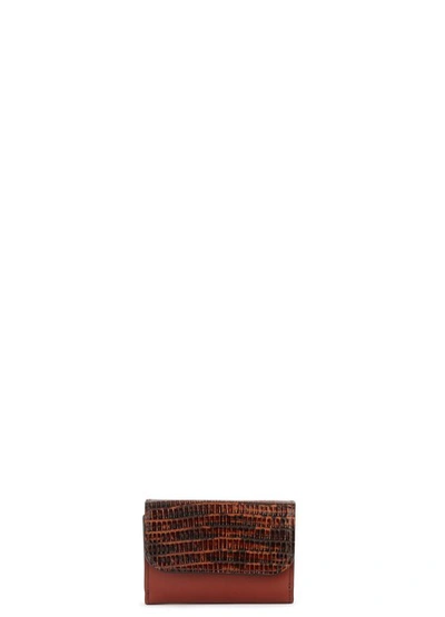 Shop Chloé C Card Holder In Sepia Brown