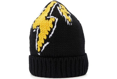 Shop Prada Storm Hat In Nero+giallo