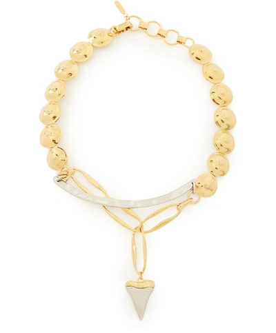 Shop Chloé Blake Necklace In Gold/palladium