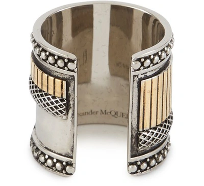 Shop Alexander Mcqueen Large Ring In Silver