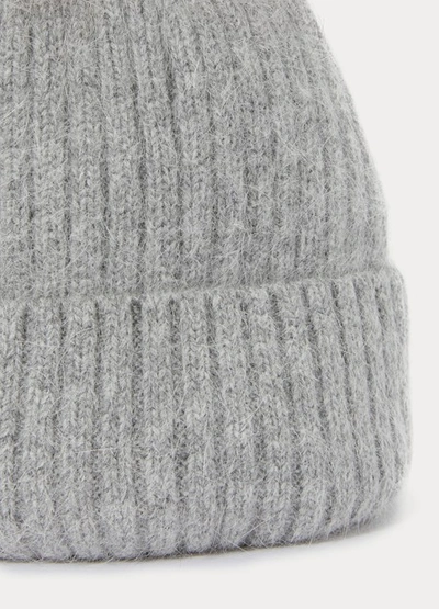 Shop Yves Salomon Woolly Hat With Fur In Roc/bouton De Rose/white