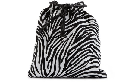 Miu Miu Drawstring Clutch In Bianco Nero Zebret Modesens