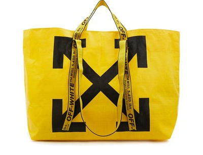 Shop Off-white New Commercial Tote Bag In Yellow/black
