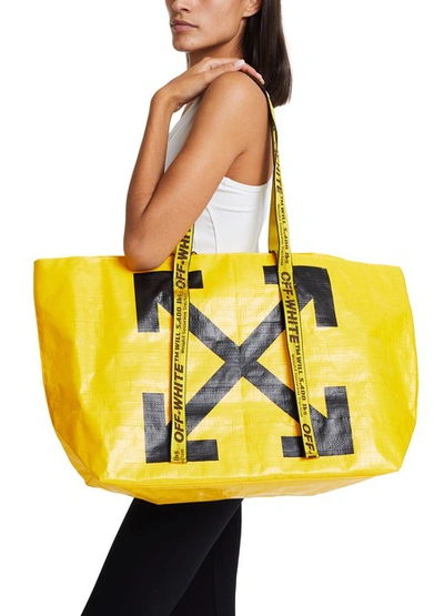 Shop Off-white New Commercial Tote Bag In Yellow/black