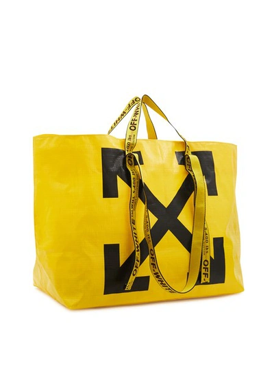 Shop Off-white New Commercial Tote Bag In Yellow/black