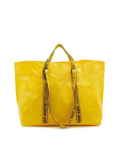 Shop Off-white New Commercial Tote Bag In Yellow/black