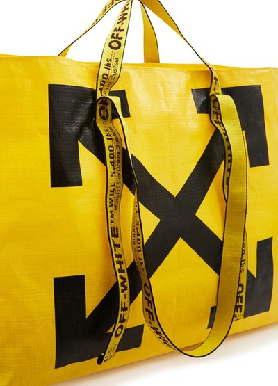 Shop Off-white New Commercial Tote Bag In Yellow/black