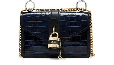 Shop Chloé Aby Chain Shoulder Bag In Full Blue