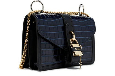 Shop Chloé Aby Chain Shoulder Bag In Full Blue