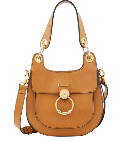 Shop Chloé Tess Shoulder Bag In Autumnal Brown