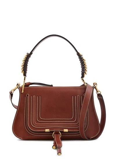 Shop Chloé Marcie Shoulder Bag In Sepia Brown