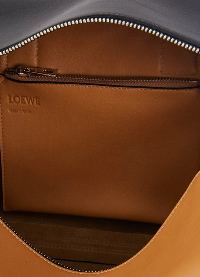 Shop Loewe Cube Shoulder Bag In Light Caramel/black