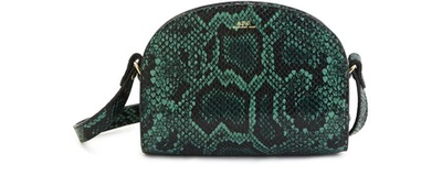 Shop Apc Demi-lune Mini Bag In Vert-fonce