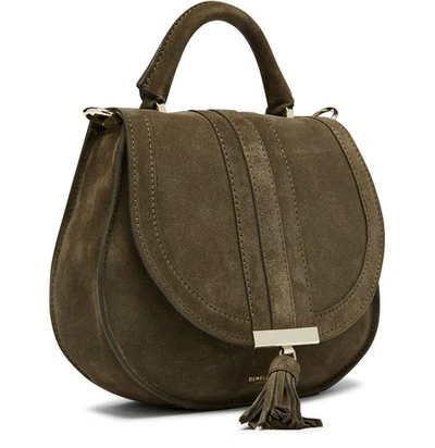 Shop Demellier Mini Venice Shoulder Bag In Olive Suede