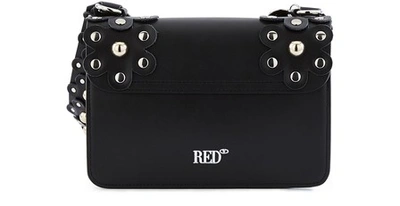 Shop Red Valentino Studd Leather Cross Body Bag In Nero/black