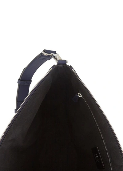 Shop Fendi Diabolic Messenger Bag In Blu Bianco