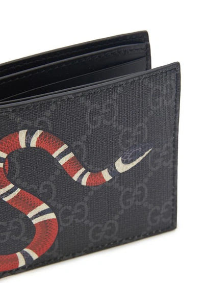 Shop Gucci Gg Snake Print Wallet In Black