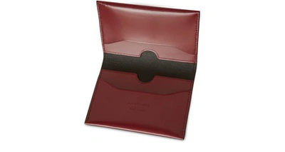 Shop Acne Studios Card Holder With Flap In Burgundy