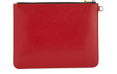 Shop Givenchy Large Pouch In Leather In Red