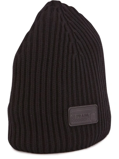 Shop Prada Wool Hat In Black