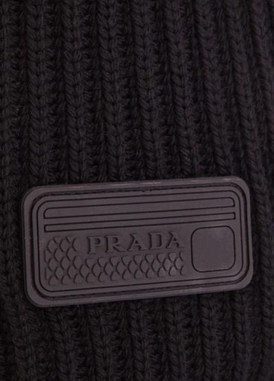 Shop Prada Wool Hat In Black