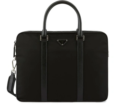 Shop Prada Briefcase In Nero