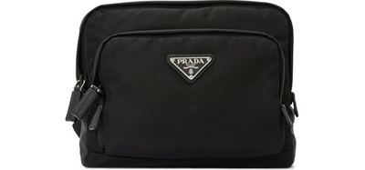 Shop Prada Nylon Harness Bag In Nero