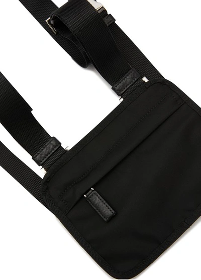 Shop Prada Nylon Harness Bag In Nero