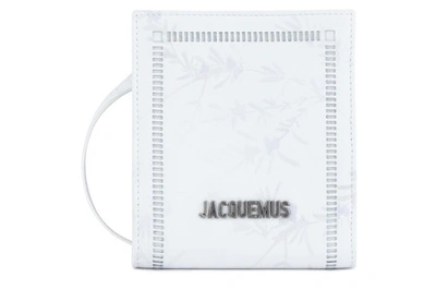 Shop Jacquemus Le Gadjo Crossover Mini Bag In White Rosemary Print