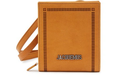 Shop Jacquemus Le Gadjo Crossover Mini Bag In Brown