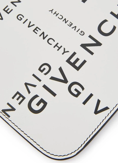 Shop Givenchy Large Leather Pouch In Noir/blanc