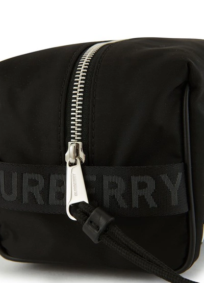 Shop Burberry Be9 Toiletry Bag In Black / White