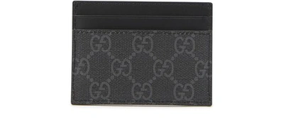 Shop Gucci Gg Snake Print Card Holder In Black