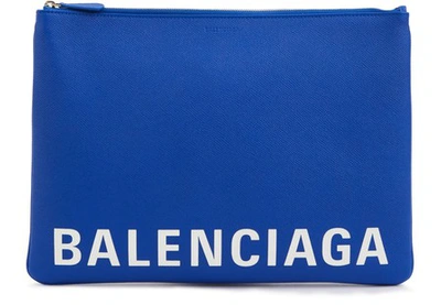 Shop Balenciaga Ville L Leather Clutch Bag In 4260