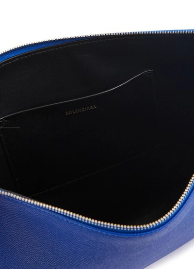Shop Balenciaga Ville L Leather Clutch Bag In 4260