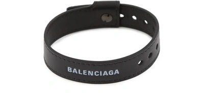 Shop Balenciaga Party Leather Bracelet In 1000