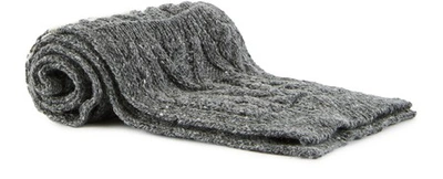 Shop Thom Browne Aran Cable Knit Scarf In Med Grey