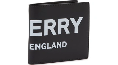 Shop Burberry Edin Leather 2-section Wallet In Black