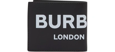 Shop Burberry Edin Leather 2-section Wallet In Black