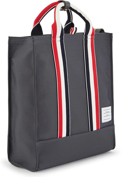 Shop Thom Browne Tote Bag In Dark Grey