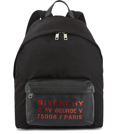 Shop Givenchy Address Backpack In Black-red