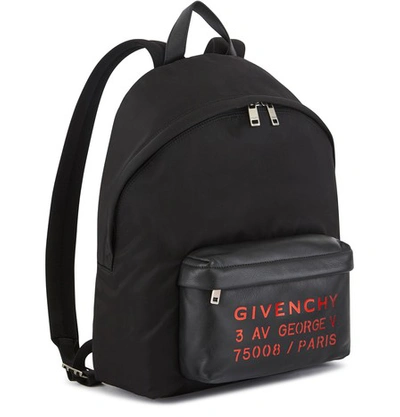 Shop Givenchy Address Backpack In Black-red
