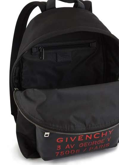 Shop Givenchy Address Backpack In Black-red