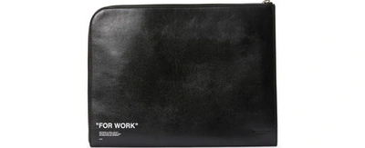 Shop Off-white Quote Briefcase In Black Black