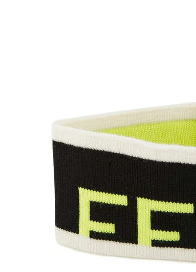 Shop Fendi Logo Bandeau In Nero Giallo