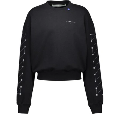 Shop Off-white Diag Backbone Over Sweatshirt In Black Silver